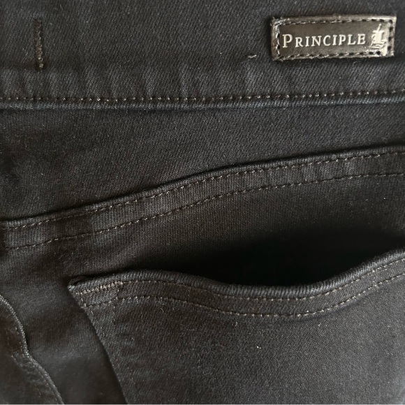 Principle Denim Innovators~Dreamer Black Velvet Tuxedo Stripe Skinny Jeans in 28 - Picture 8 of 16